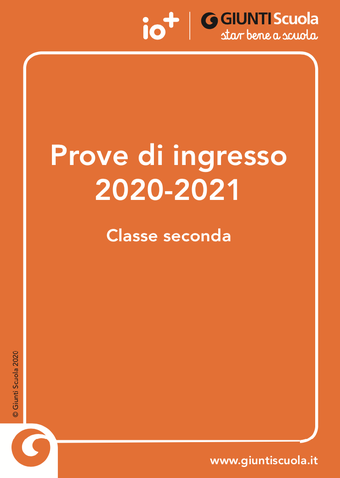 Classe Seconda Prove Di Ingresso 2020 2021 Raccolta Giunti Scuola
