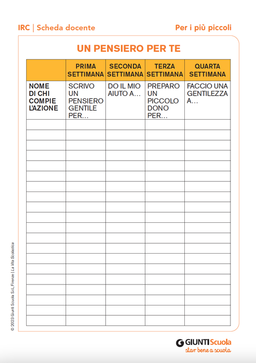 Un pensiero per te | Giunti Scuola Un pensiero per te | Giunti Scuola