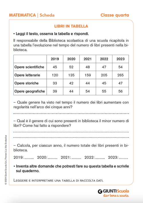 Libri in tabella | Giunti Scuola Libri in tabella | Giunti Scuola