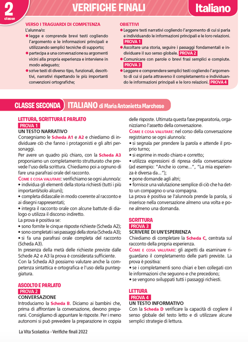 Guida alle verifiche finali | Italiano 2 | Giunti Scuola Guida alle verifiche finali | Italiano 2 | Giunti Scuola
