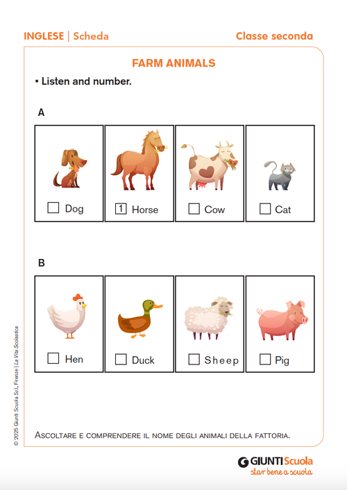 Farm animals | Giunti Scuola Farm animals | Giunti Scuola