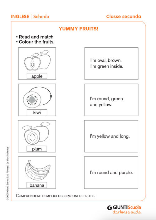 Yummy fruits! | Giunti Scuola Yummy fruits! | Giunti Scuola