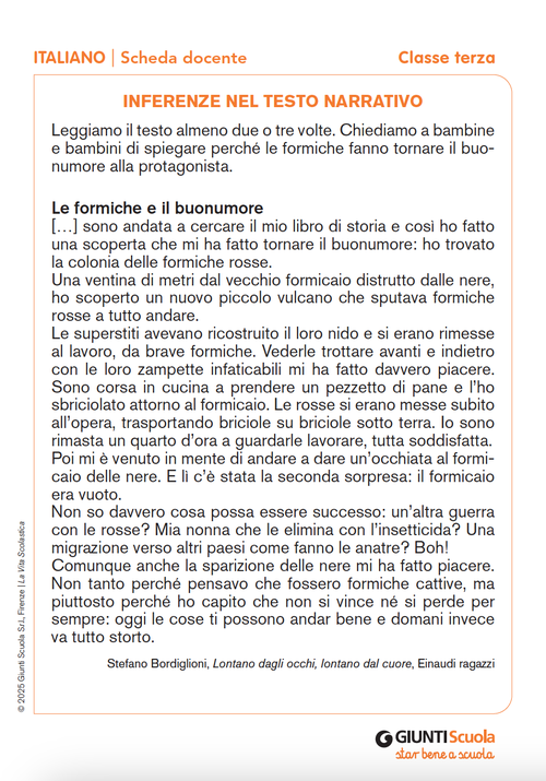 Inferenze nel testo narrativo | Giunti Scuola Inferenze nel testo narrativo | Giunti Scuola