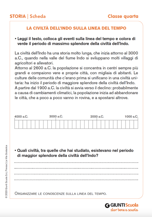 La civiltà dell’Indo sulla linea del tempo | Giunti Scuola La civiltà dell’Indo sulla linea del tempo | Giunti Scuola