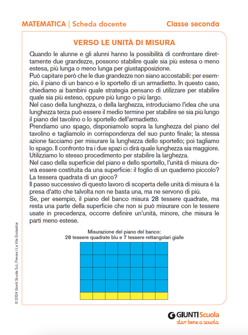 Verso le unità di misura | Giunti Scuola Verso le unità di misura | Giunti Scuola