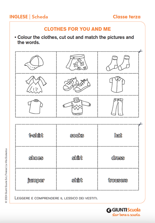 Clothes for you and me | Giunti Scuola Clothes for you and me | Giunti Scuola