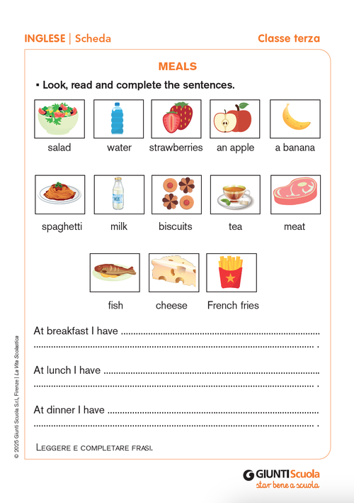 Meals | Giunti Scuola Meals | Giunti Scuola