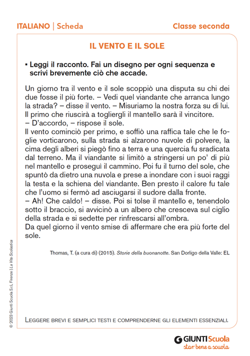 Il vento e il sole | Giunti Scuola Il vento e il sole | Giunti Scuola