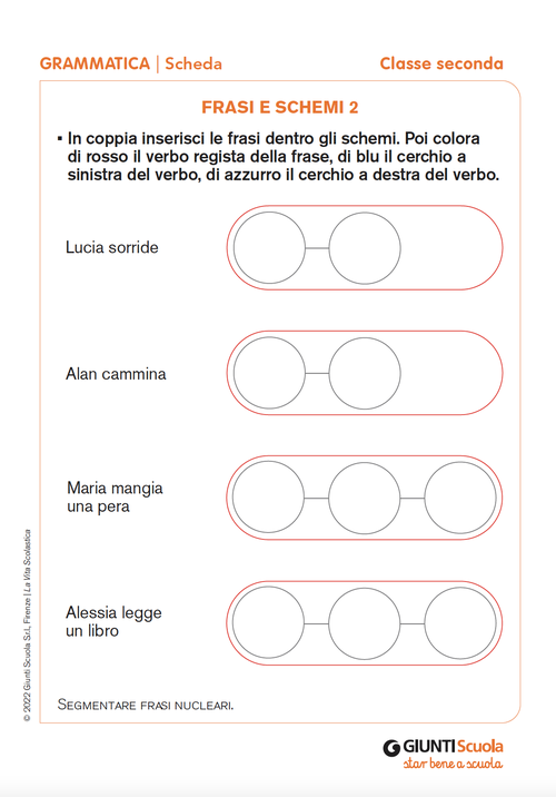 Frasi e schemi 2 | Giunti Scuola Frasi e schemi 2 | Giunti Scuola