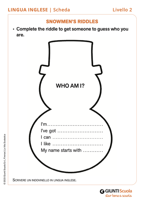 Snowmen’s Riddles | Giunti Scuola