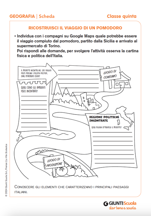 Ricostruisci il viaggio di un pomodoro | Giunti Scuola Ricostruisci il viaggio di un pomodoro | Giunti Scuola