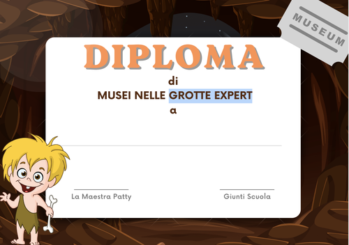 Diploma Escape room Musei nelle Grotte Expert Maestra Patty | Giunti Scuola Diploma Escape room Musei nelle Grotte Expert Maestra Patty | Giunti Scuola