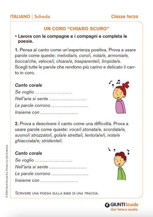 Un coro “chiaro scuro” | Giunti Scuola Un coro “chiaro scuro” | Giunti Scuola