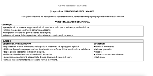 Progettazione di Educazione Fisica | Classe 3 | Giunti Scuola Progettazione di Educazione Fisica | Classe 3 | Giunti Scuola