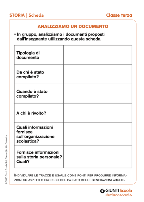 Analizziamo un documento | Giunti Scuola Analizziamo un documento | Giunti Scuola