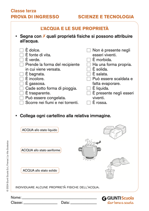 L'acqua e le sue proprietà | Giunti Scuola L'acqua e le sue proprietà | Giunti Scuola