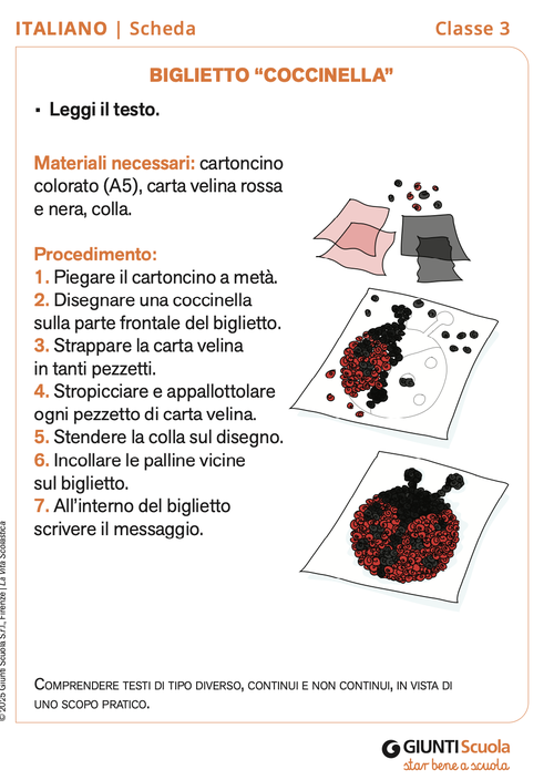 Biglietto "Coccinella" | Giunti Scuola