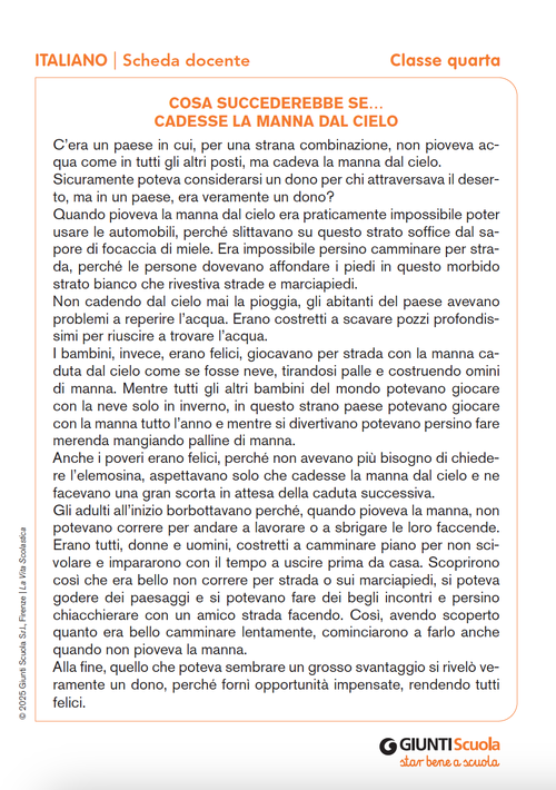 Cosa succederebbe se… cadesse la manna dal cielo | Giunti Scuola Cosa succederebbe se… cadesse la manna dal cielo | Giunti Scuola