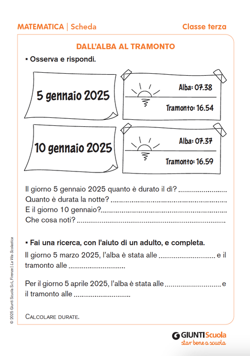 Dall’alba al tramonto | Giunti Scuola Dall’alba al tramonto | Giunti Scuola
