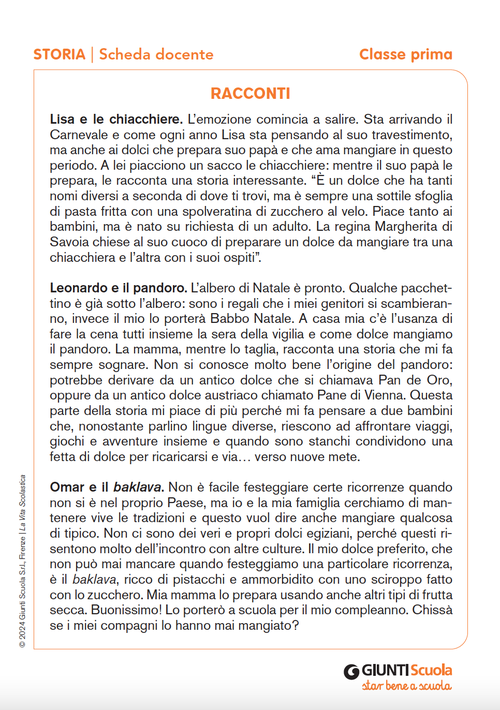 Racconti | Giunti Scuola Racconti | Giunti Scuola