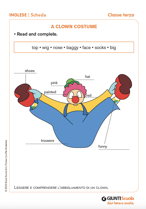 A clown costume | Giunti Scuola A clown costume | Giunti Scuola