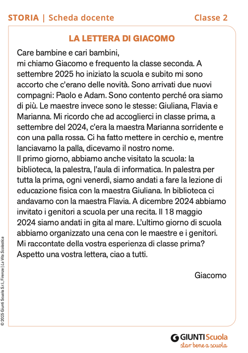 La lettera di Giacomo | Giunti Scuola