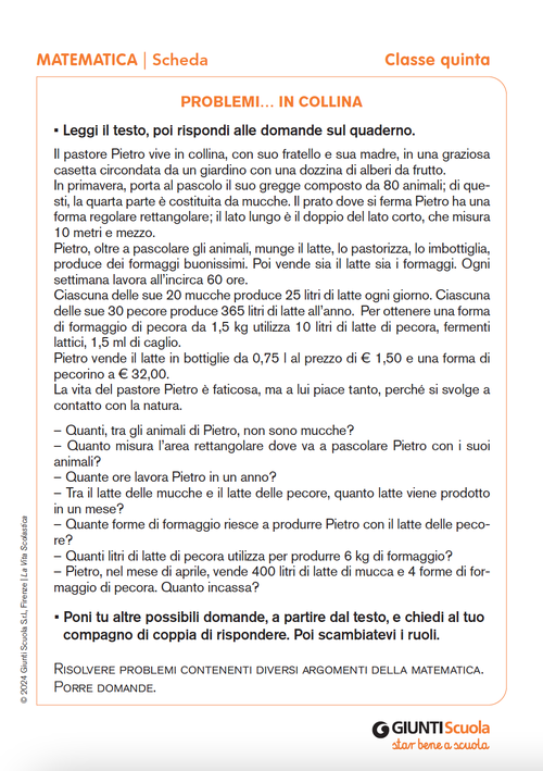 Problemi… in collina | Giunti Scuola Problemi… in collina | Giunti Scuola
