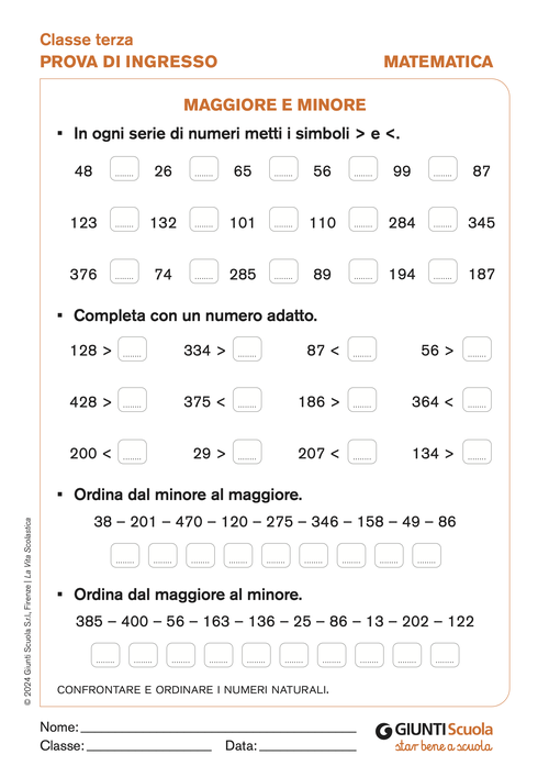Maggiore e minore | Giunti Scuola Maggiore e minore | Giunti Scuola