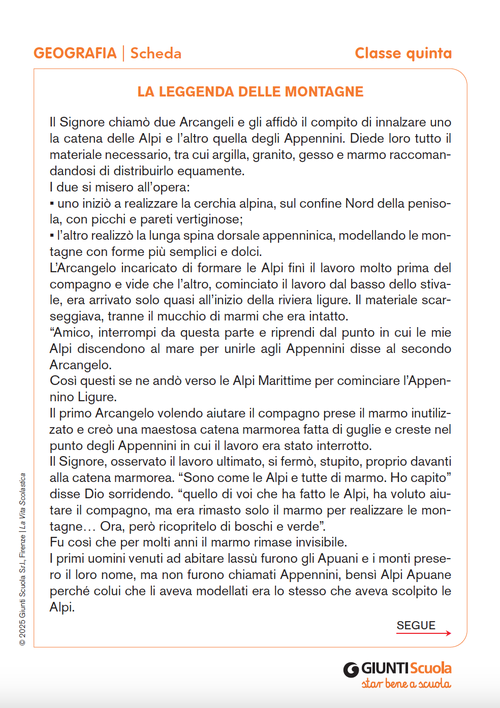 La leggenda delle montagne | Giunti Scuola