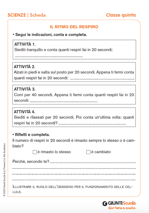 Il ritmo del respiro | Giunti Scuola Il ritmo del respiro | Giunti Scuola