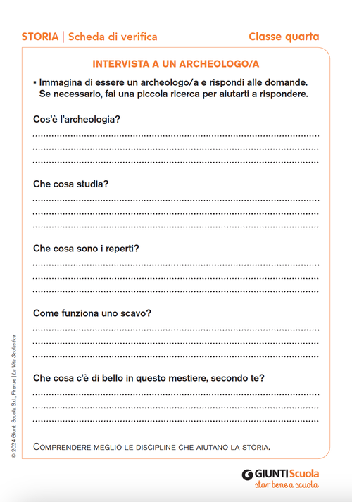 Intervista a un archeologo/a | Giunti Scuola Intervista a un archeologo/a | Giunti Scuola