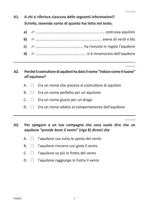 Comprensione prova INVALSI 2013-2014 | Giunti Scuola Comprensione prova INVALSI 2013-2014 | Giunti Scuola