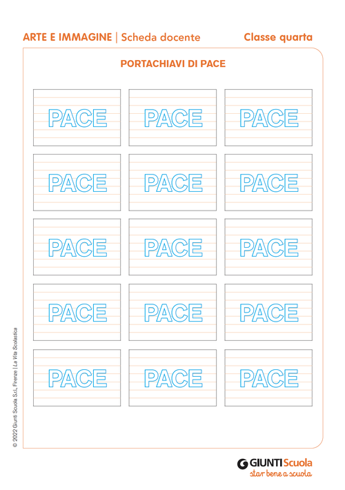 Portachiavi di pace | Giunti Scuola Portachiavi di pace | Giunti Scuola