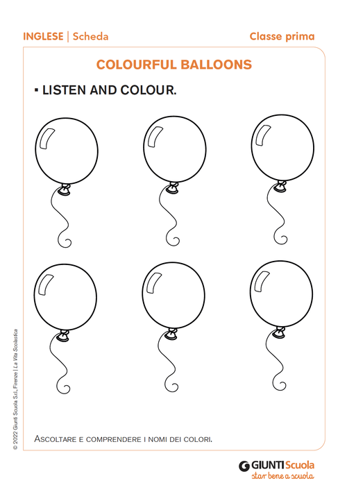 Colourful balloons | Giunti Scuola Colourful balloons | Giunti Scuola