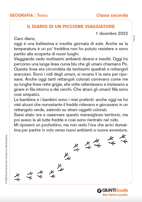 Il diario di un piccione viaggiatore | Giunti Scuola Il diario di un piccione viaggiatore | Giunti Scuola