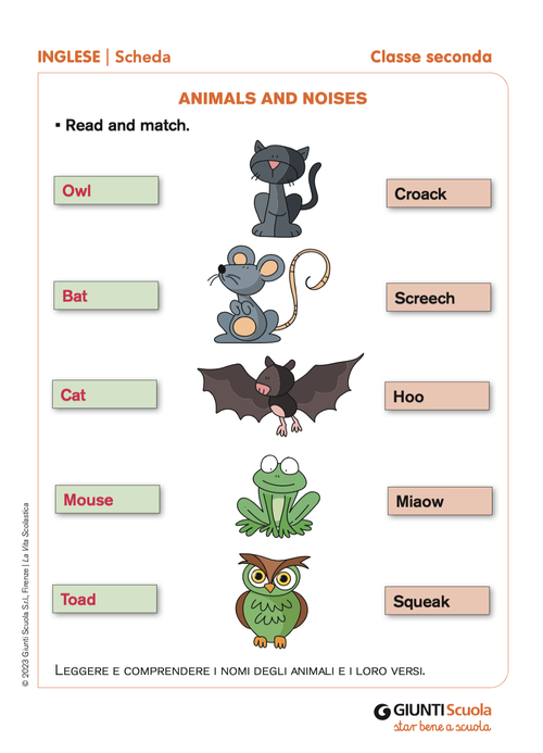 Animals and noises | Giunti Scuola
