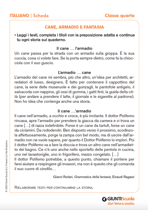Cane, armadio e fantasia | Giunti Scuola Cane, armadio e fantasia | Giunti Scuola