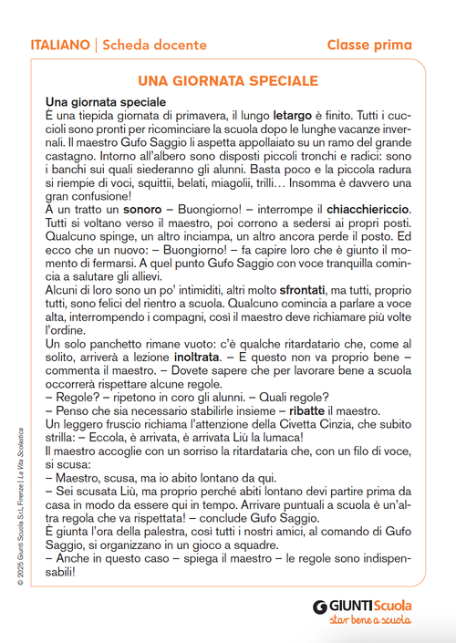 Una giornata speciale | Giunti Scuola Una giornata speciale | Giunti Scuola