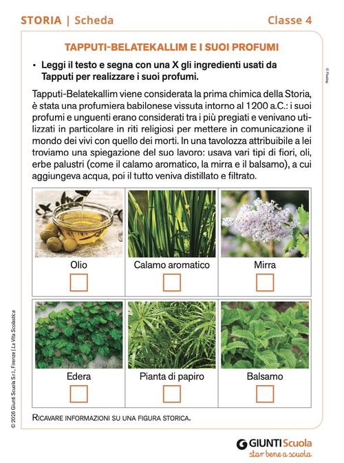 Tapputi-Belatekallim e i suoi profumi | Giunti Scuola