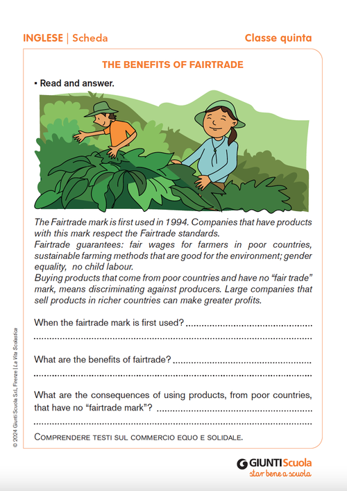 The benefits of Fairtrade | Giunti Scuola The benefits of Fairtrade | Giunti Scuola