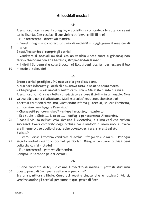 Testo prova INVALSI 2017-2018 | Giunti Scuola Testo prova INVALSI 2017-2018 | Giunti Scuola