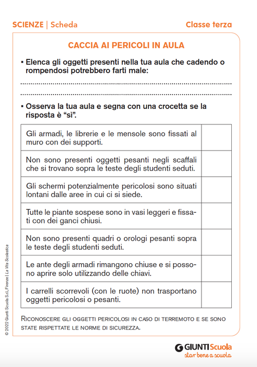 Caccia ai pericoli in aula | Giunti Scuola Caccia ai pericoli in aula | Giunti Scuola
