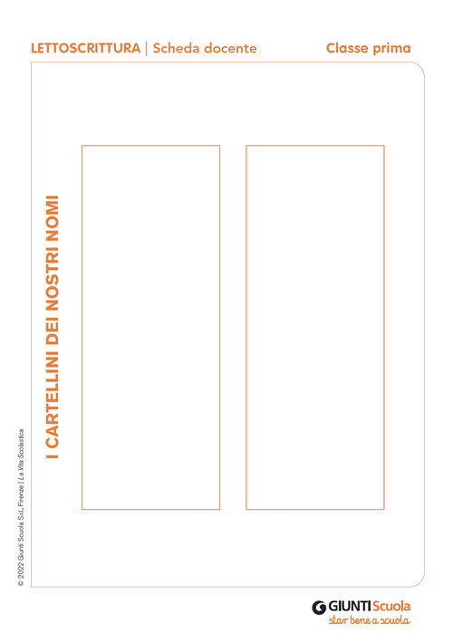 I cartellini dei nostri nomi | Giunti Scuola I cartellini dei nostri nomi | Giunti Scuola