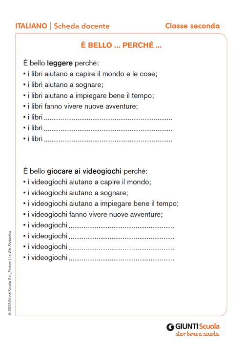 È bello ... perché ... | Giunti Scuola