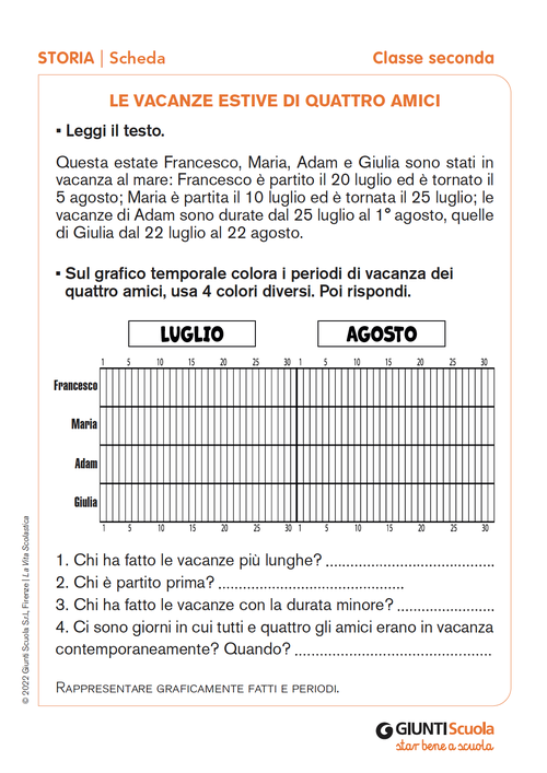 Le vacanze estive di quattro amici | Giunti Scuola Le vacanze estive di quattro amici | Giunti Scuola