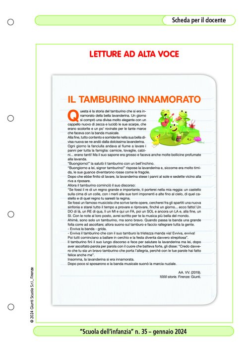 Letture ad alta voce: il tamburino innamorato | Giunti Scuola Letture ad alta voce: il tamburino innamorato | Giunti Scuola