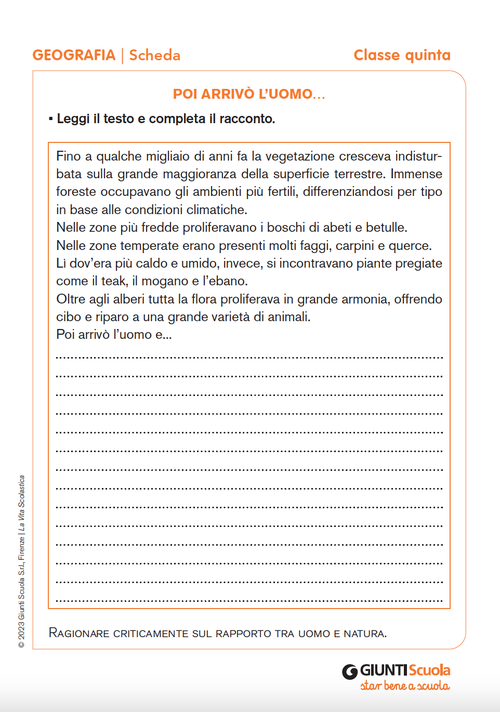 Poi arrivò l’uomo… | Giunti Scuola Poi arrivò l’uomo… | Giunti Scuola