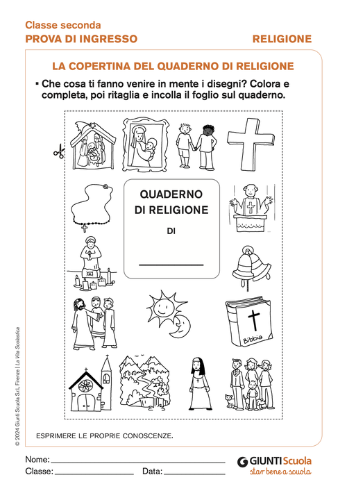 La copertina del quaderno di Religione | Giunti Scuola La copertina del quaderno di Religione | Giunti Scuola