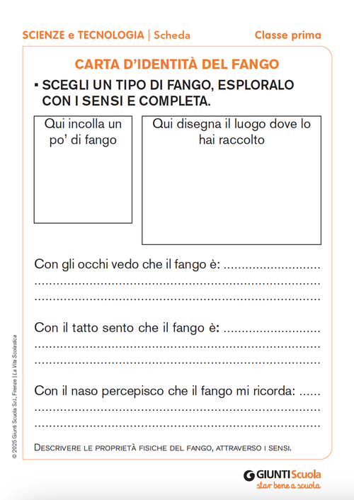 Carta d’identità del fango | Giunti Scuola