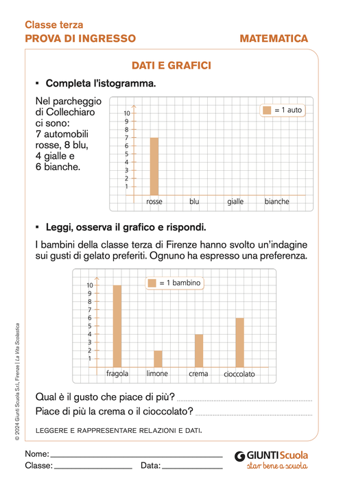 Dati e grafici | Giunti Scuola Dati e grafici | Giunti Scuola